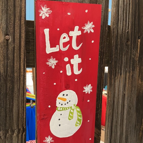 Let it Snow Hand made sign - Picture 2 of 6